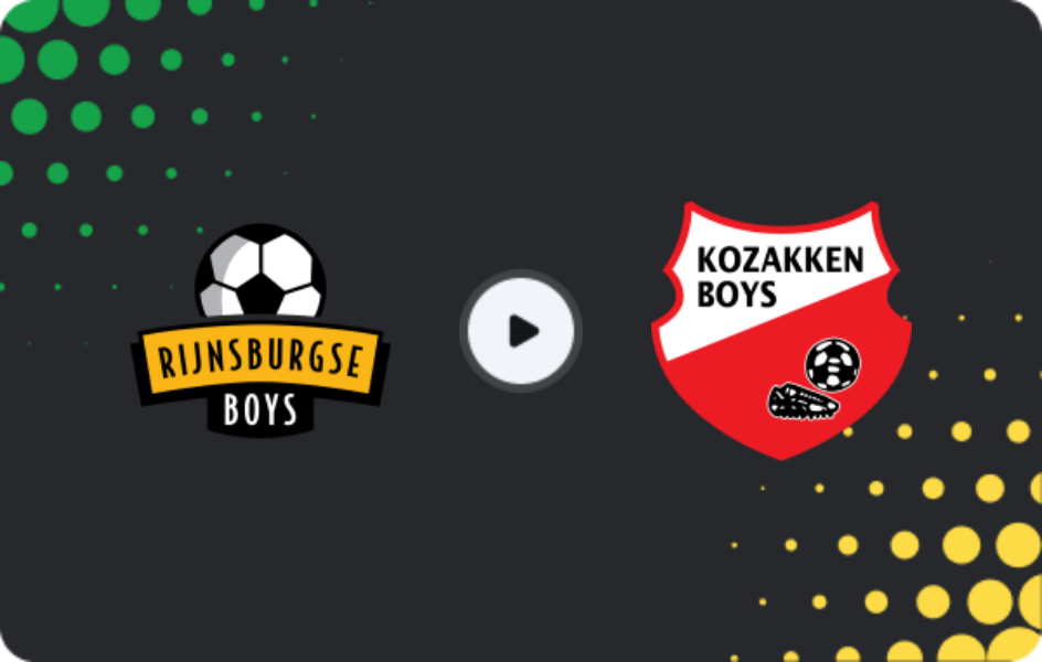 Where to watch Rijnsburgse Boys — Kozakken Boys, Tweede Divisie, 21.02.2026