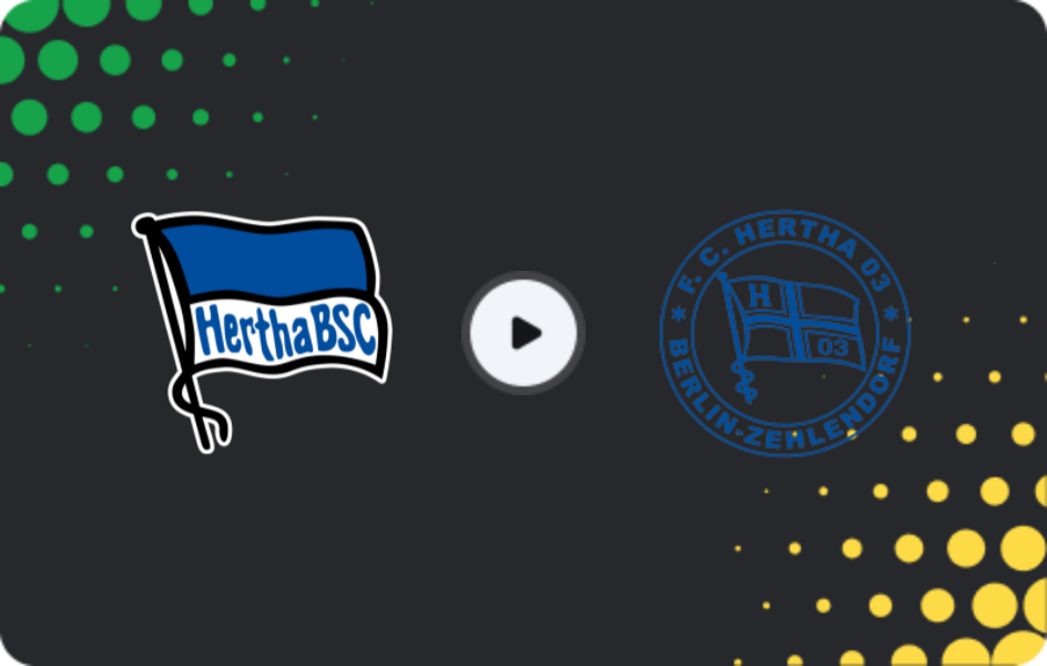 Where to watch Hertha II — Hertha Zehlendorf, Regionalliga - Nordost, 22.02.2026