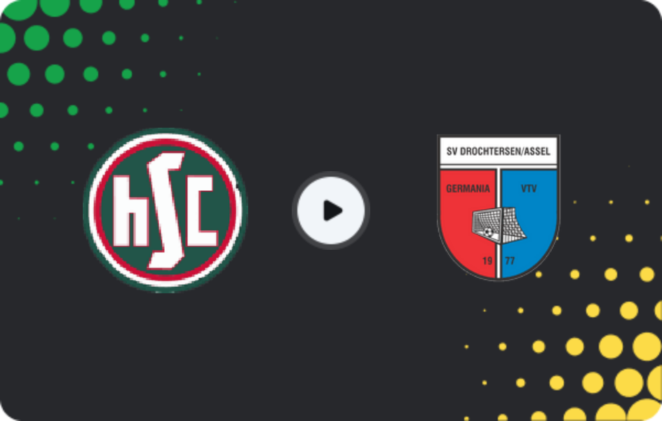 Where to watch HSC Hannover — SV Drochtersen/Assel, Regionalliga - Nord, 22.02.2026