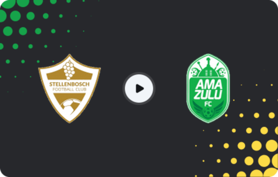 Where to watch Stellenbosch — Amazulu, Premiership, 27.02.2026