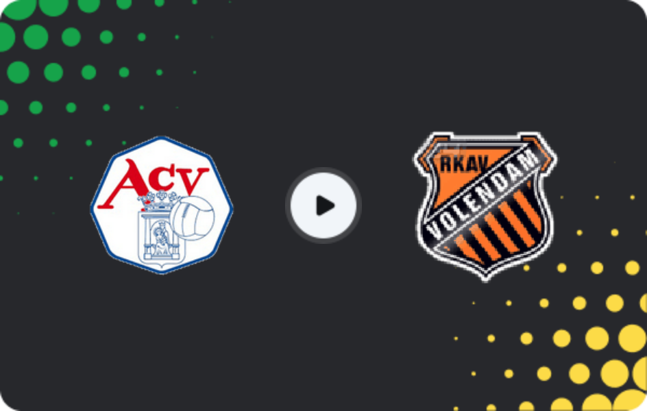Where to watch ACV — RKAV Volendam, Tweede Divisie, 28.02.2026