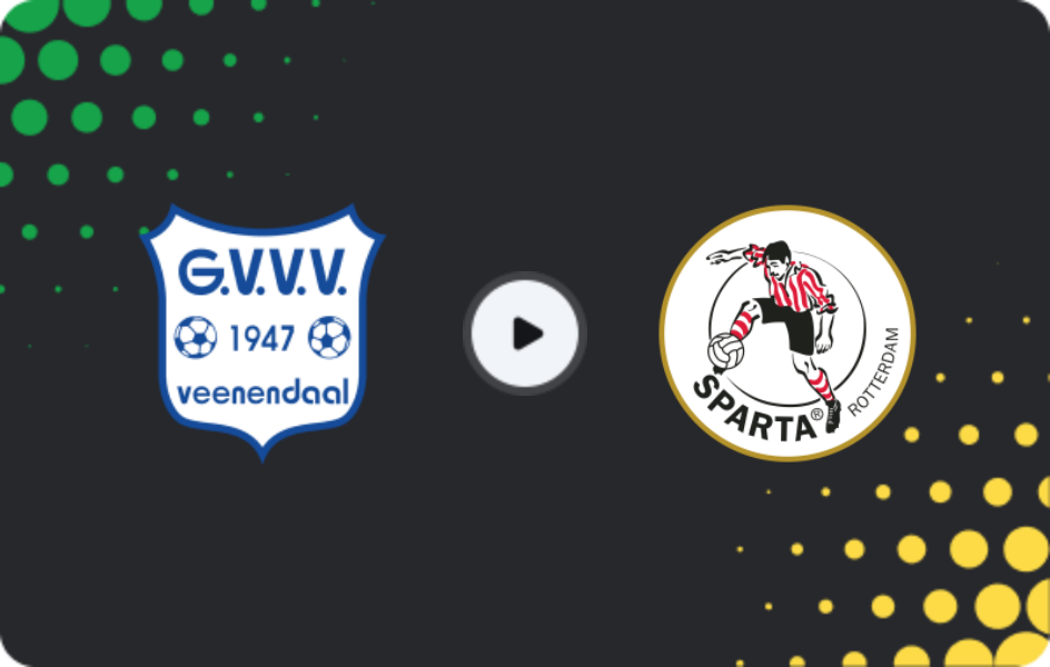 Where to watch GVVV Veenendaal — Sparta Rotterdam II, Tweede Divisie, 28.02.2026