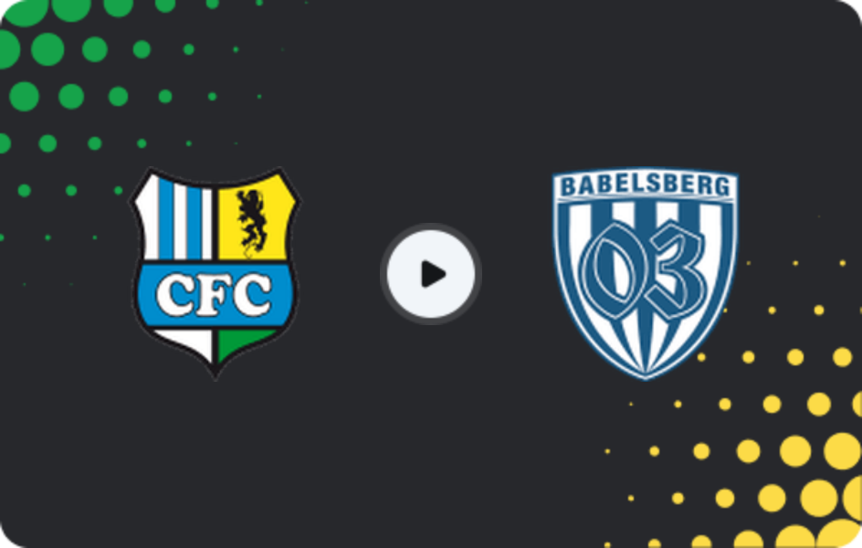 Where to watch Chemnitzer FC — SV Babelsberg 03, Regionalliga - Nordost, 01.03.2026