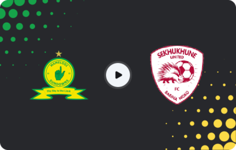 Where to watch Mamelodi Sundowns — Sekhukhune United, Premiership, 01.03.2026