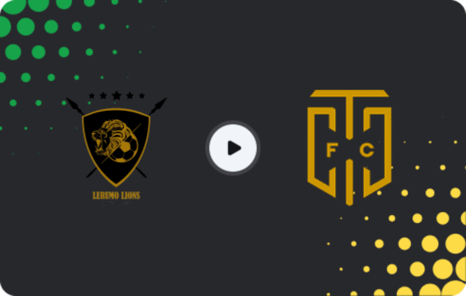 Where to watch Lerumo Lions — Cape Town City, 1st Division, 01.03.2026