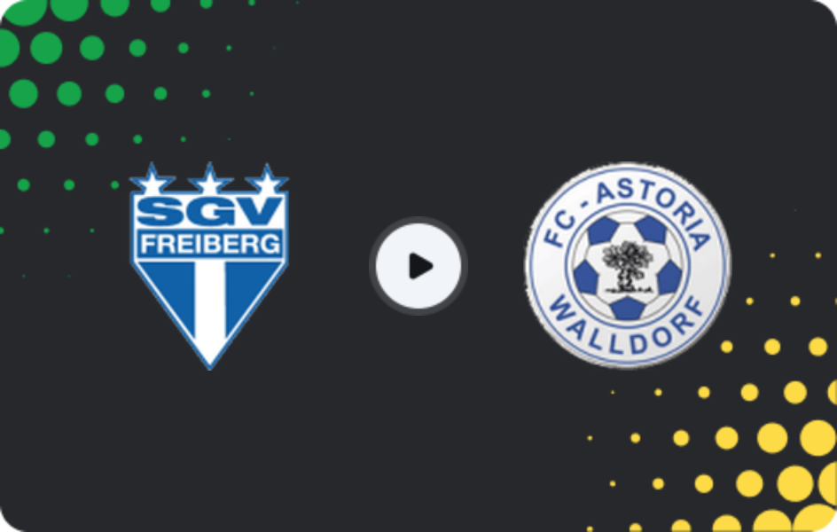 Where to watch SGV Freiberg — FC Astoria Walldorf, Regionalliga - SudWest, 07.03.2026