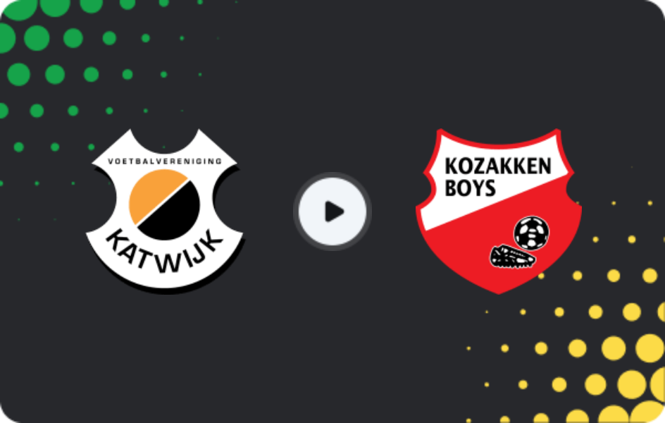Where to watch Katwijk — Kozakken Boys, Tweede Divisie, 07.03.2026