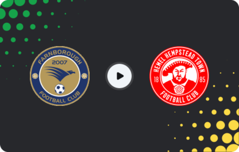 Where to watch Farnborough — Hemel Hempstead Town, National League - South, 07.03.2026
