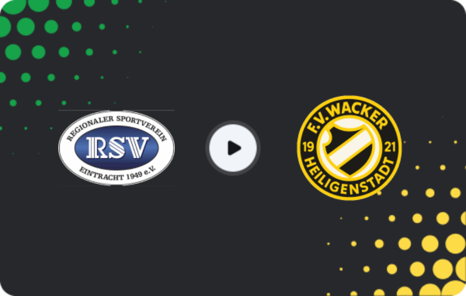 Where to watch RSV Eintracht — Heiligenstadt, NOFV-Oberliga Süd, 08.03.2026