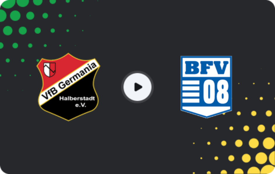 Where to watch Germania Halberstadt — Bischofswerdaer FV, NOFV-Oberliga Süd, 08.03.2026