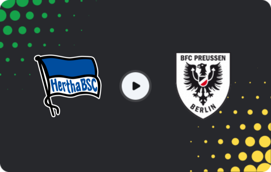 Where to watch Hertha II — BFC Preussen, Regionalliga - Nordost, 08.03.2026