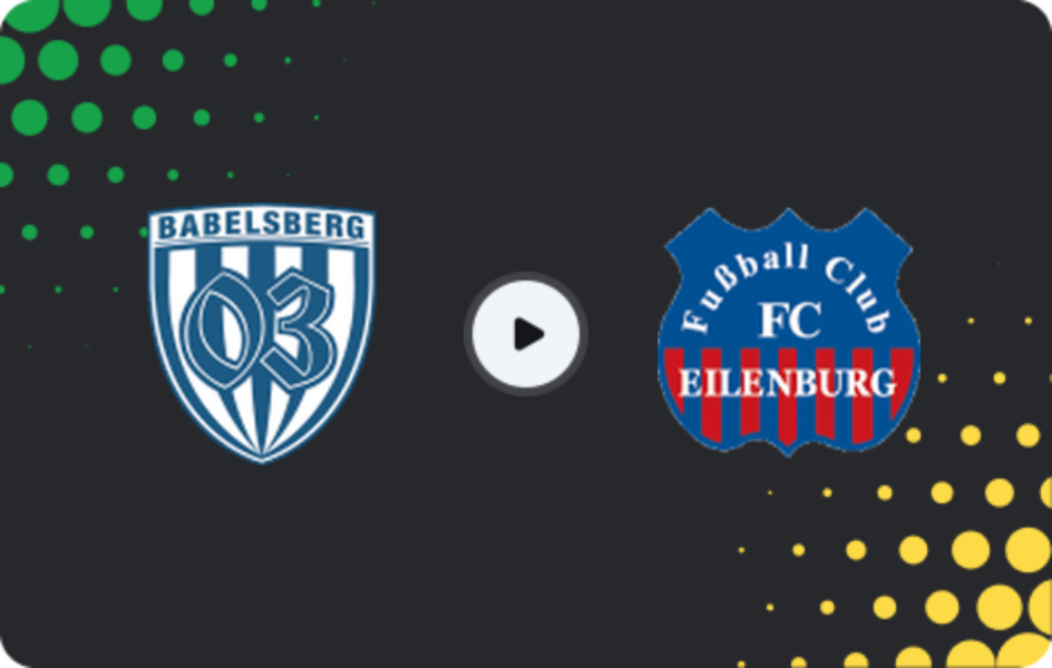 Where to watch SV Babelsberg 03 — Eilenburg, Regionalliga - Nordost, 08.03.2026
