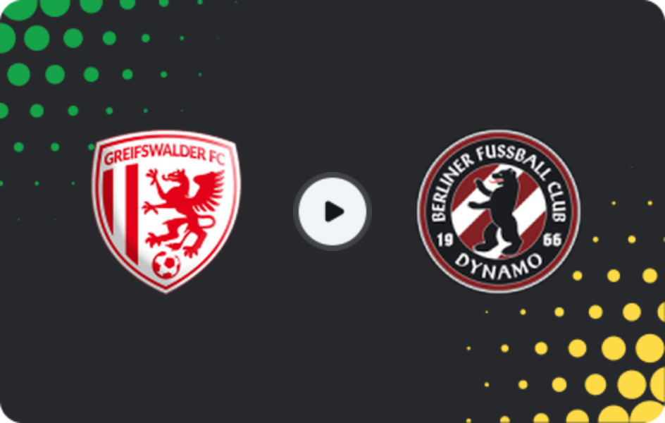 Where to watch Greifswalder FC — BFC Dynamo, Regionalliga - Nordost, 08.03.2026