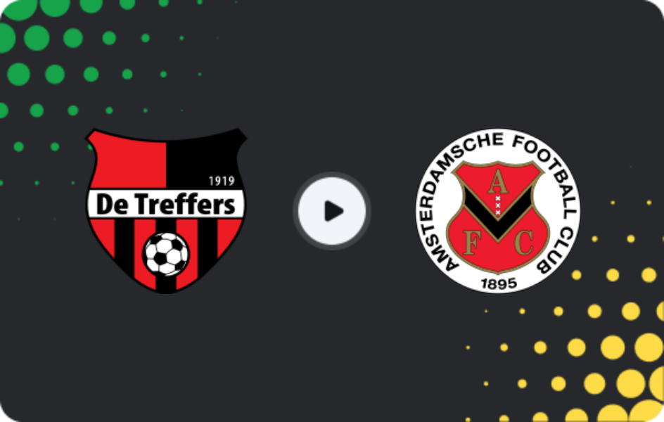Where to watch De Treffers — AFC Amsterdam, Tweede Divisie, 08.03.2026