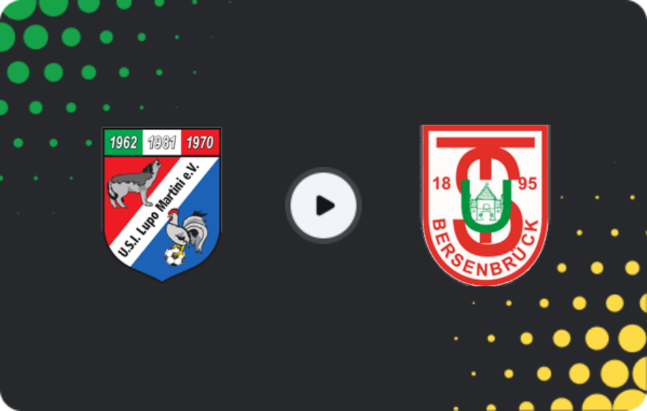 Where to watch Lupo-Martini — Bersenbrück, Oberliga - Niedersachsen, 08.03.2026