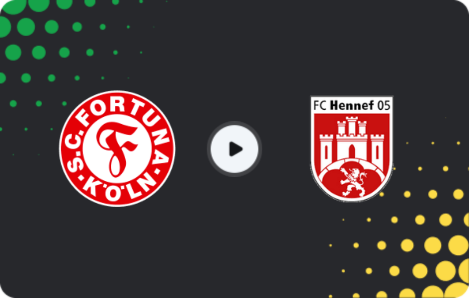 Where to watch Fortuna Köln II — Hennef 05, Oberliga - Mittelrhein, 08.03.2026