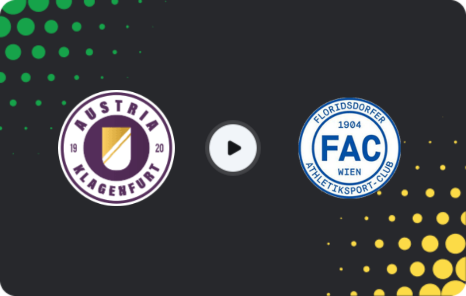Where to watch Austria Klagenfurt — Floridsdorfer AC, 2. Liga, 13.03.2026