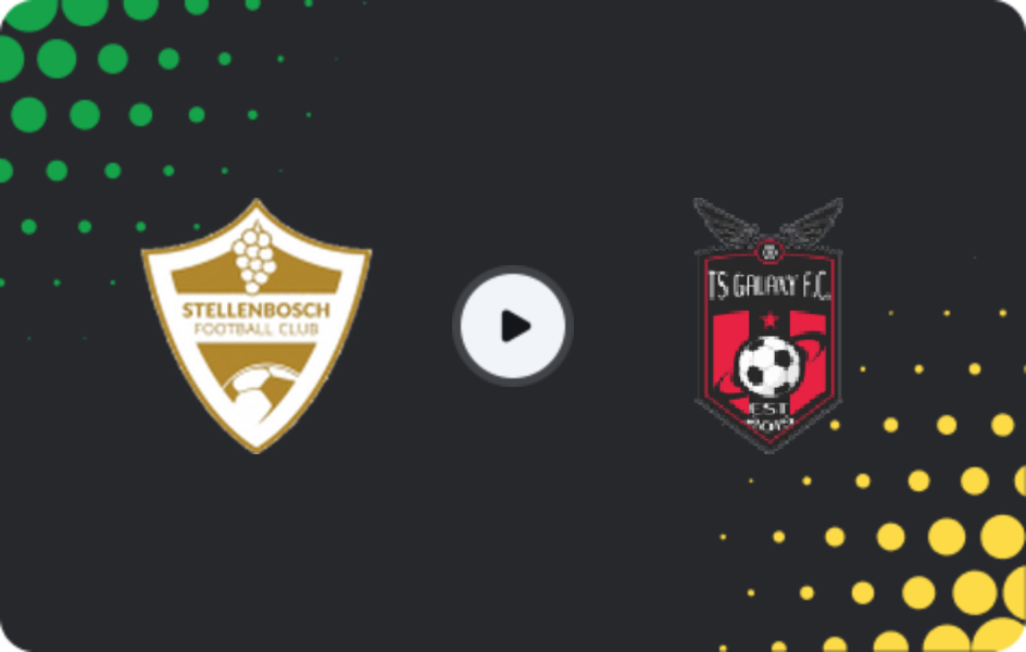 Where to watch Stellenbosch — TS Galaxy, Premiership, 13.03.2026