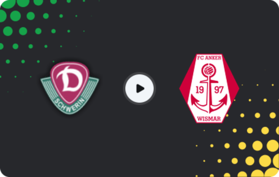 Where to watch Dynamo Schwerin — Anker Wismar, NOFV-Oberliga Nord, 13.03.2026