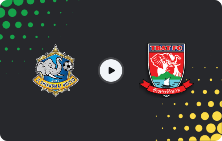 Where to watch Chiangmai United — Trat FC, League 2, 14.03.2026