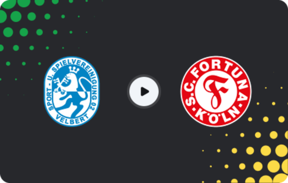 Where to watch SSVg Velbert — Fortuna Köln, Regionalliga - West, 14.03.2026