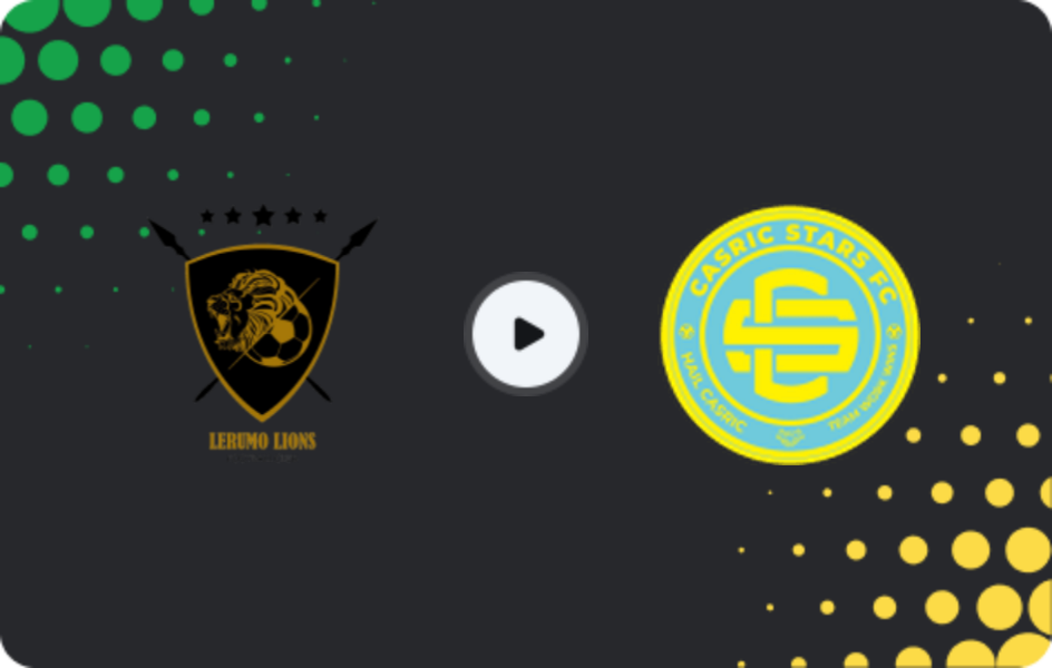 Where to watch Lerumo Lions — Casric Stars, 1st Division, 14.03.2026