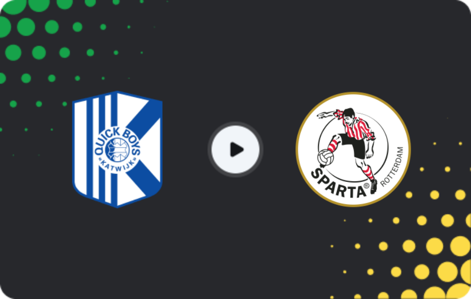 Where to watch Quick Boys — Sparta Rotterdam II, Tweede Divisie, 14.03.2026