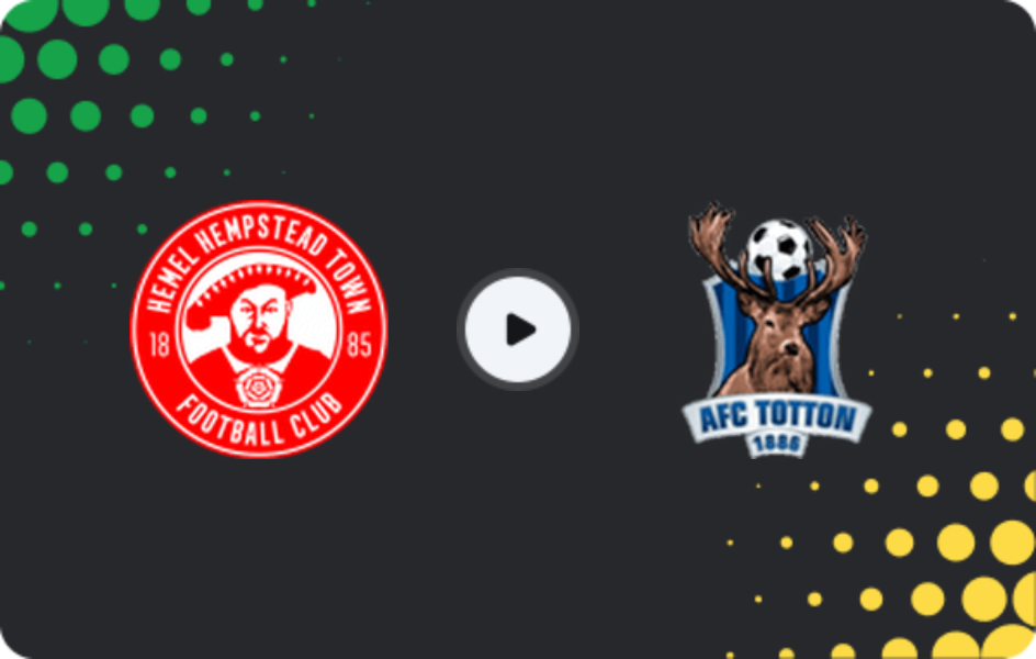 Where to watch Hemel Hempstead Town — AFC Totton, National League - South, 14.03.2026