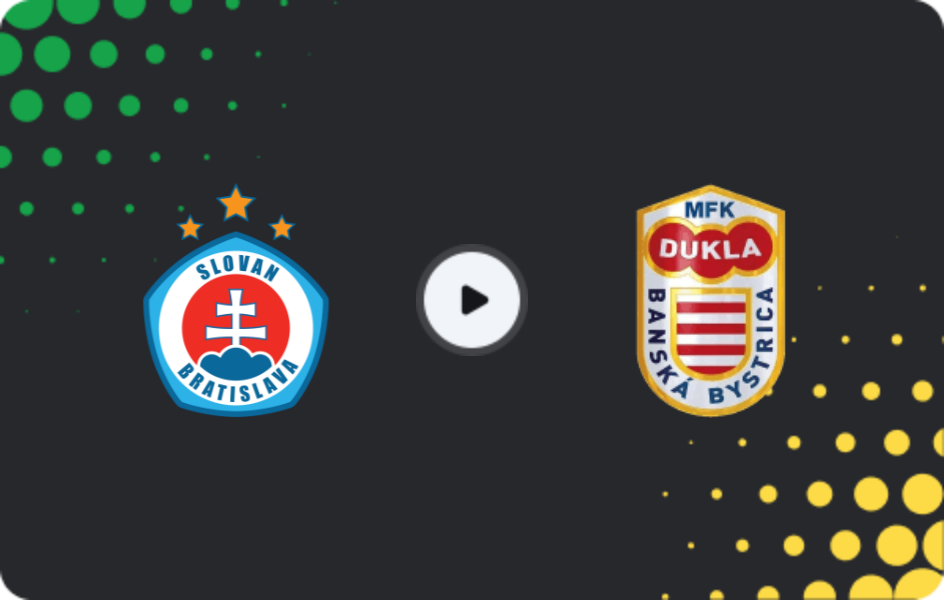 Where to watch Slovan Bratislava II — Dukla Banská Bystrica, 2. Liga, 15.03.2026