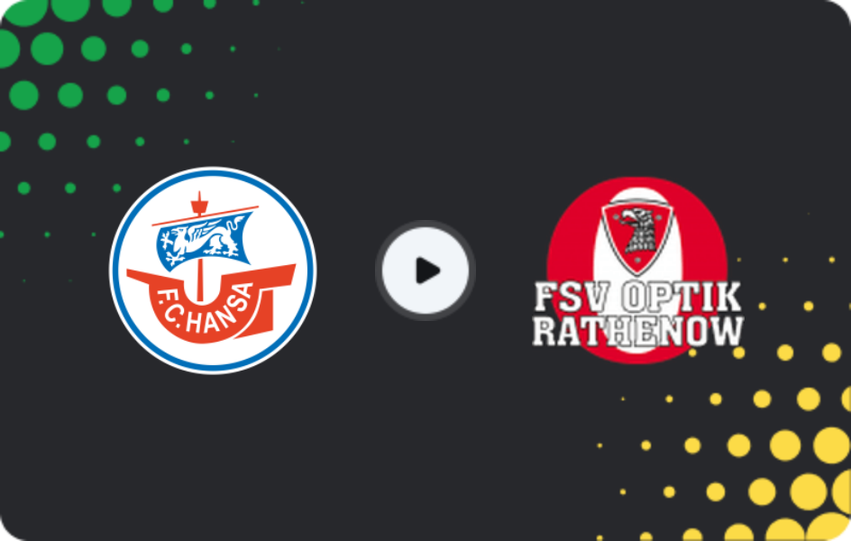 Where to watch Hansa Rostock II — Optik Rathenow, NOFV-Oberliga Nord, 15.03.2026