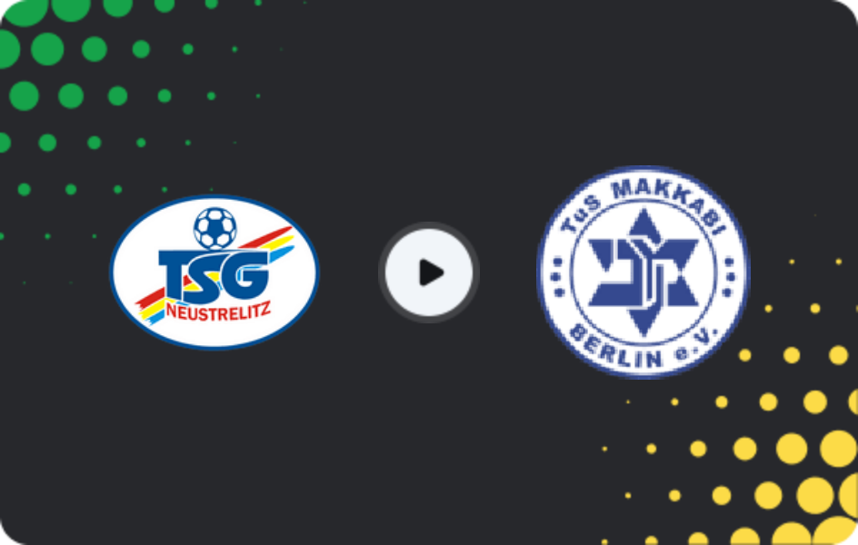 Where to watch Neustrelitz — Makkabi, NOFV-Oberliga Nord, 15.03.2026