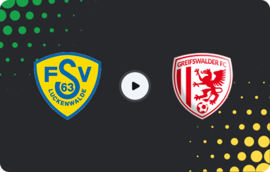 Where to watch Luckenwalde — Greifswalder FC, Regionalliga - Nordost, 15.03.2026