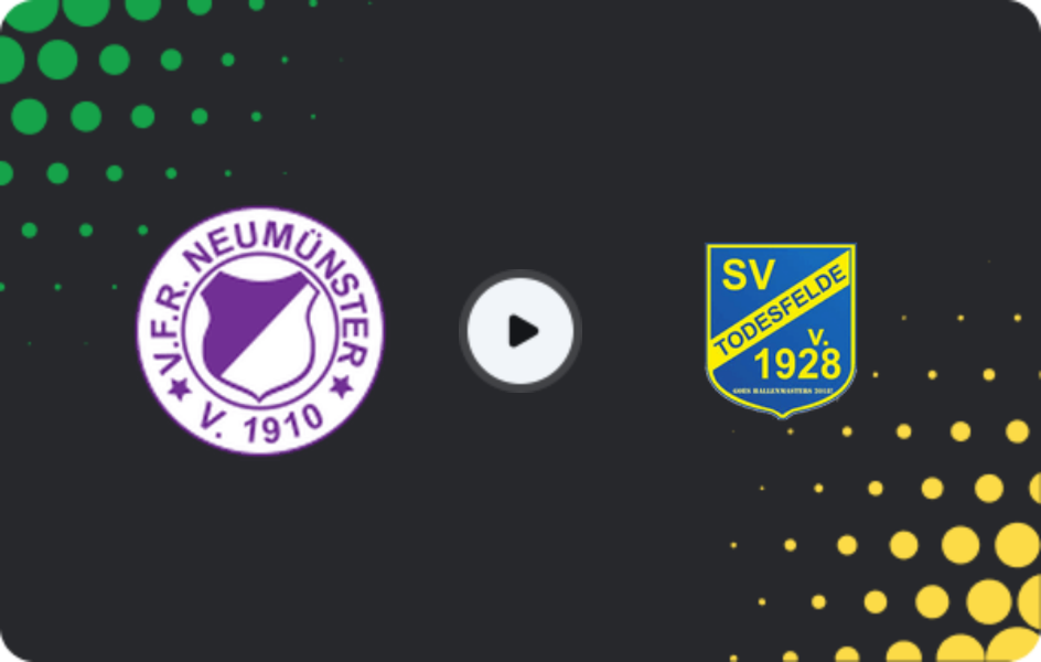 Where to watch VfR Neumünster — Todesfelde, Oberliga - Schleswig-Holstein, 15.03.2026