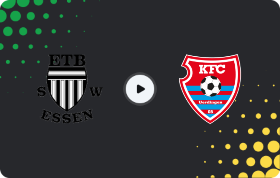 Where to watch SW Essen — KFC Uerdingen 05, Oberliga - Niederrhein, 15.03.2026