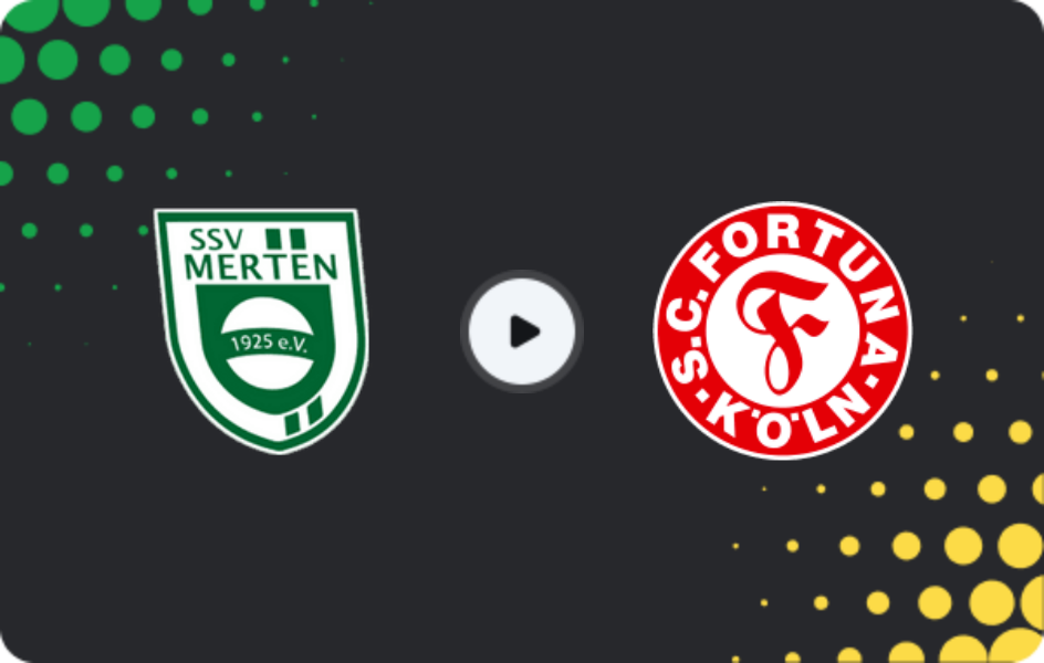 Where to watch SSV Merten — Fortuna Köln II, Oberliga - Mittelrhein, 15.03.2026