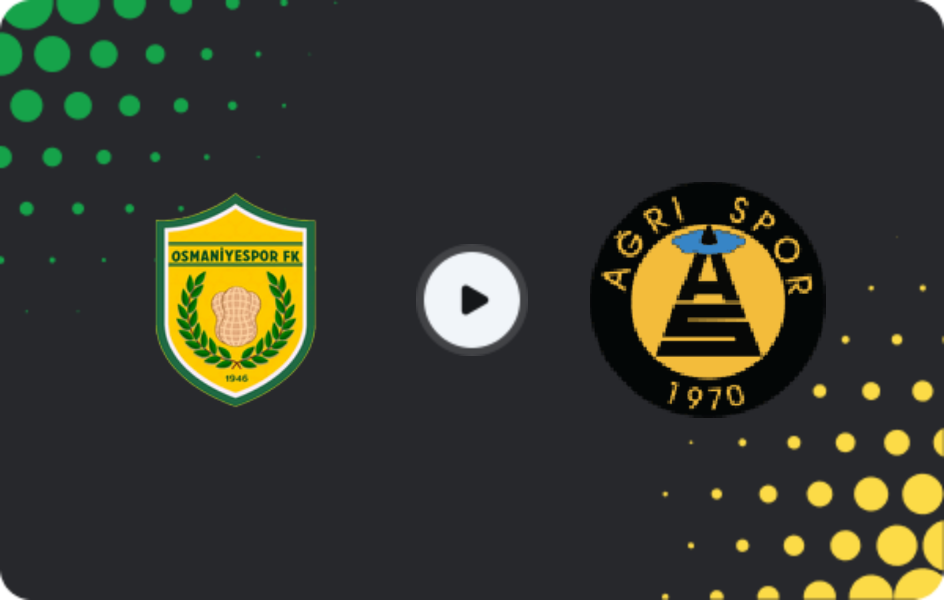 Where to watch Osmaniyespor — Ağrı 1970, 3. Lig - Group 2, 15.03.2026