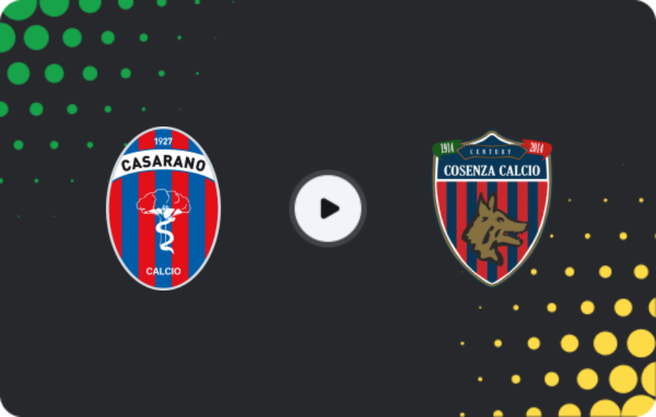 Where to watch Casarano — Cosenza, Serie C - Girone C, 15.03.2026