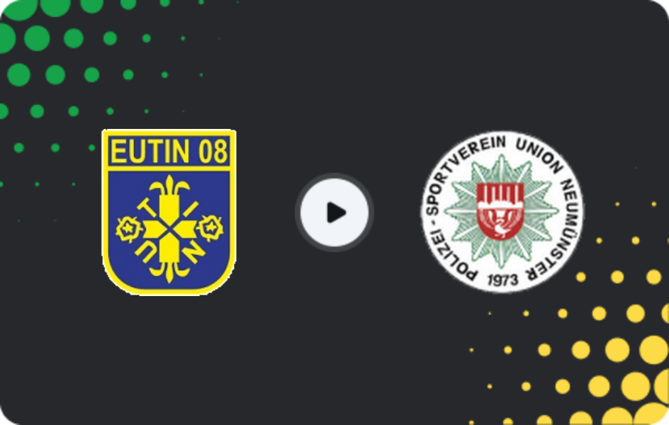 Where to watch Eutiner SV — Union Neumünster, Oberliga - Schleswig-Holstein, 20.03.2026