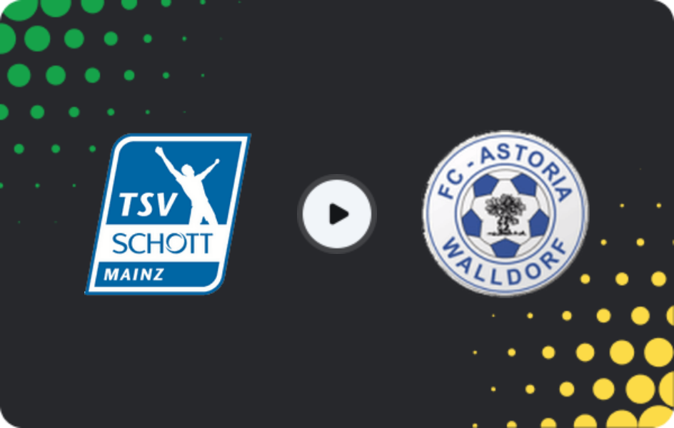 Where to watch Schott Mainz — FC Astoria Walldorf, Regionalliga - SudWest, 21.03.2026
