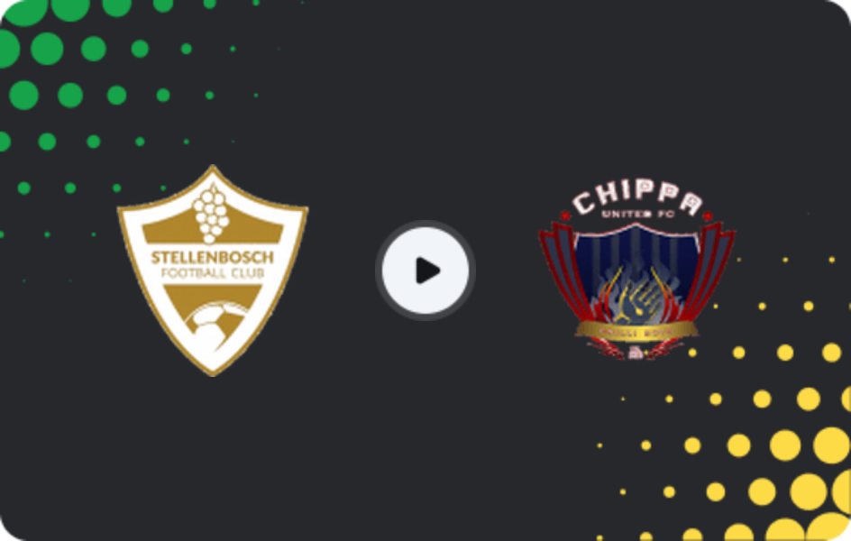 Where to watch Stellenbosch — Chippa United, Premiership, 21.03.2026