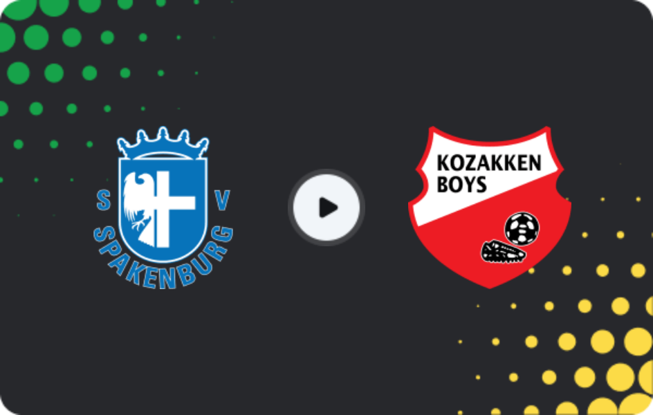 Where to watch Spakenburg — Kozakken Boys, Tweede Divisie, 21.03.2026