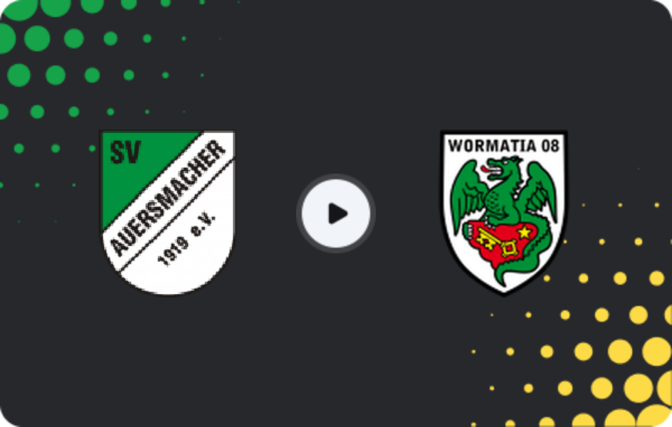 Where to watch Auersmacher — Wormatia Worms, Oberliga Rheinland-Pfalz/Saar, 21.03.2026