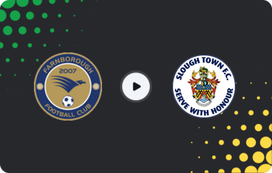 Where to watch Farnborough — Slough Town, National League - South, 21.03.2026