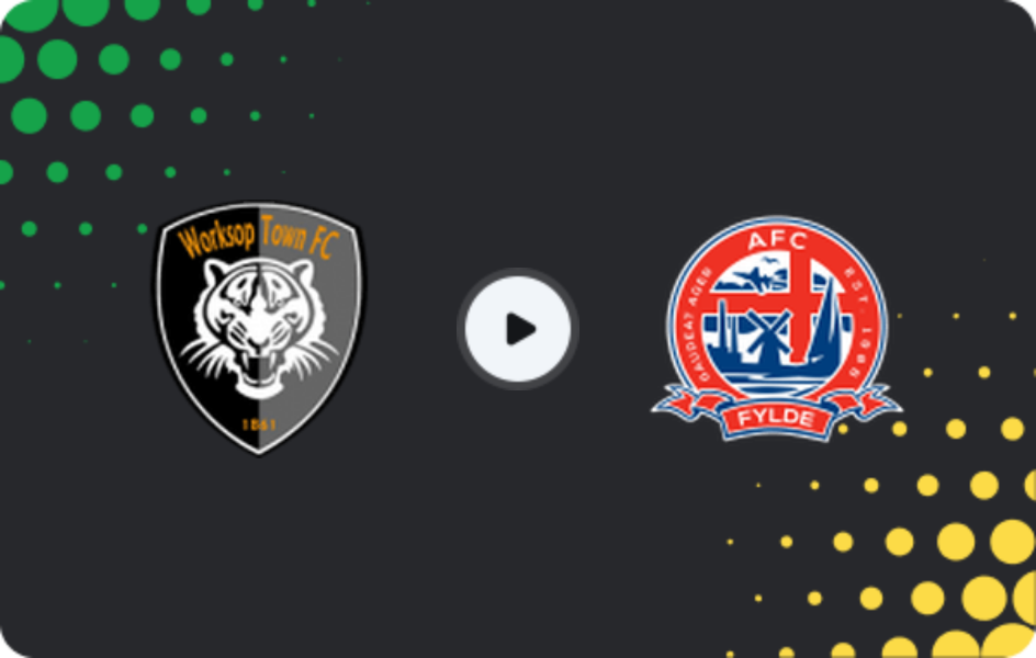 Where to watch Worksop Town — AFC Fylde, National League - North, 21.03.2026