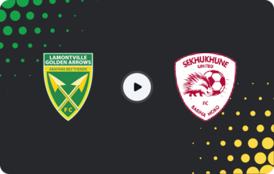 Where to watch Golden Arrows — Sekhukhune United, Premiership, 21.03.2026