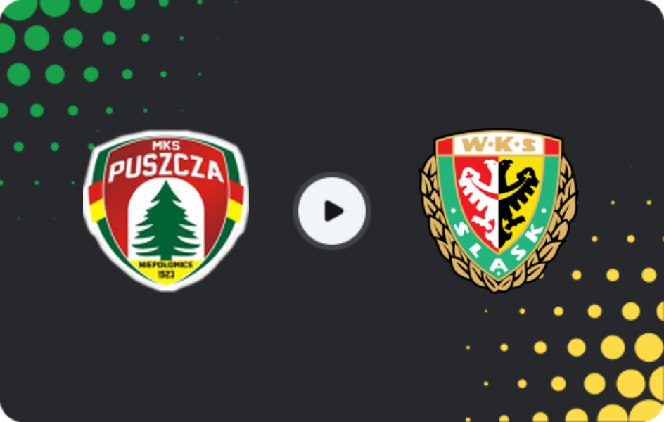 Where to watch Puszcza Niepołomice — Slask Wroclaw, 1 Liga, 21.03.2026