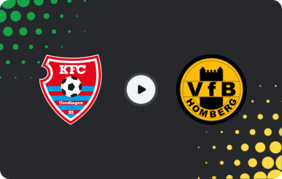 Where to watch KFC Uerdingen 05 — Homberg, Oberliga - Niederrhein, 22.03.2026