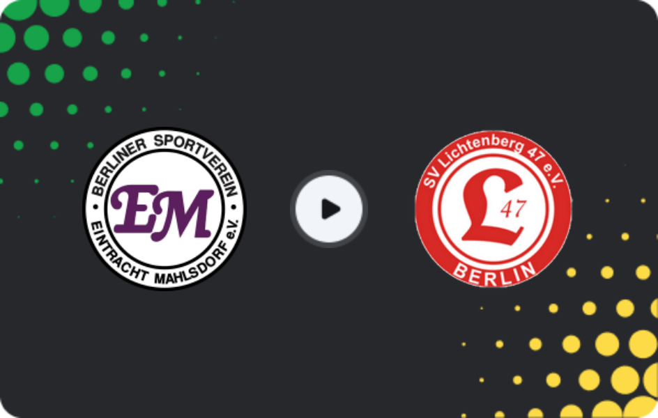 Where to watch Eintracht Mahlsdorf — Lichtenberg, NOFV-Oberliga Nord, 22.03.2026