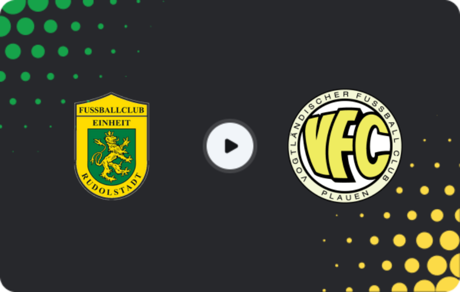 Where to watch Einheit Rudolstadt — Plauen, NOFV-Oberliga Süd, 22.03.2026