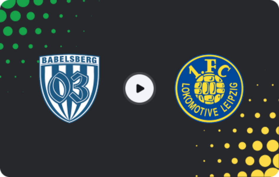 Where to watch SV Babelsberg 03 — Lokomotive Leipzig, Regionalliga - Nordost, 22.03.2026